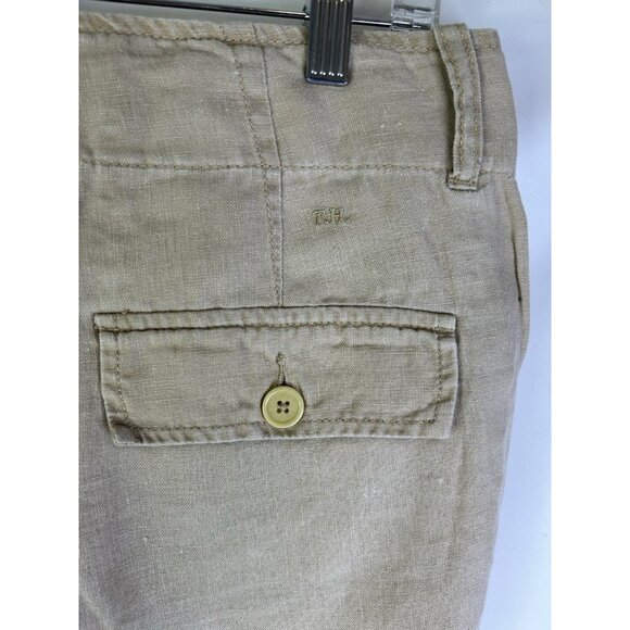 Vintage 90s Tommy Hilfiger Linen Wide Leg Cropped Flowy Pants - Picture 9 of 9